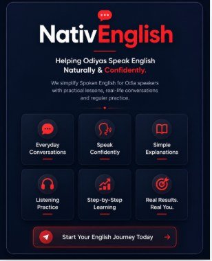 NativEnglish — helping Odiyas speak English naturally and confidently